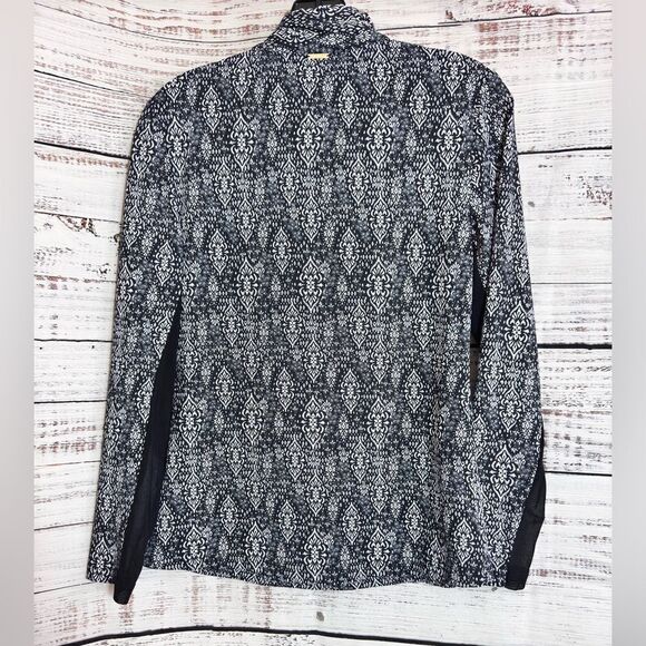 Cabana Life Shirt Womens Size Small Paisley Mesh quarter Zip UPF 50 Golf Tennis - Picture 4 of 13
